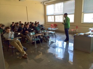 Every classroom discussed digital citizenship. Here, an accounting class discusses the implications of online activity.